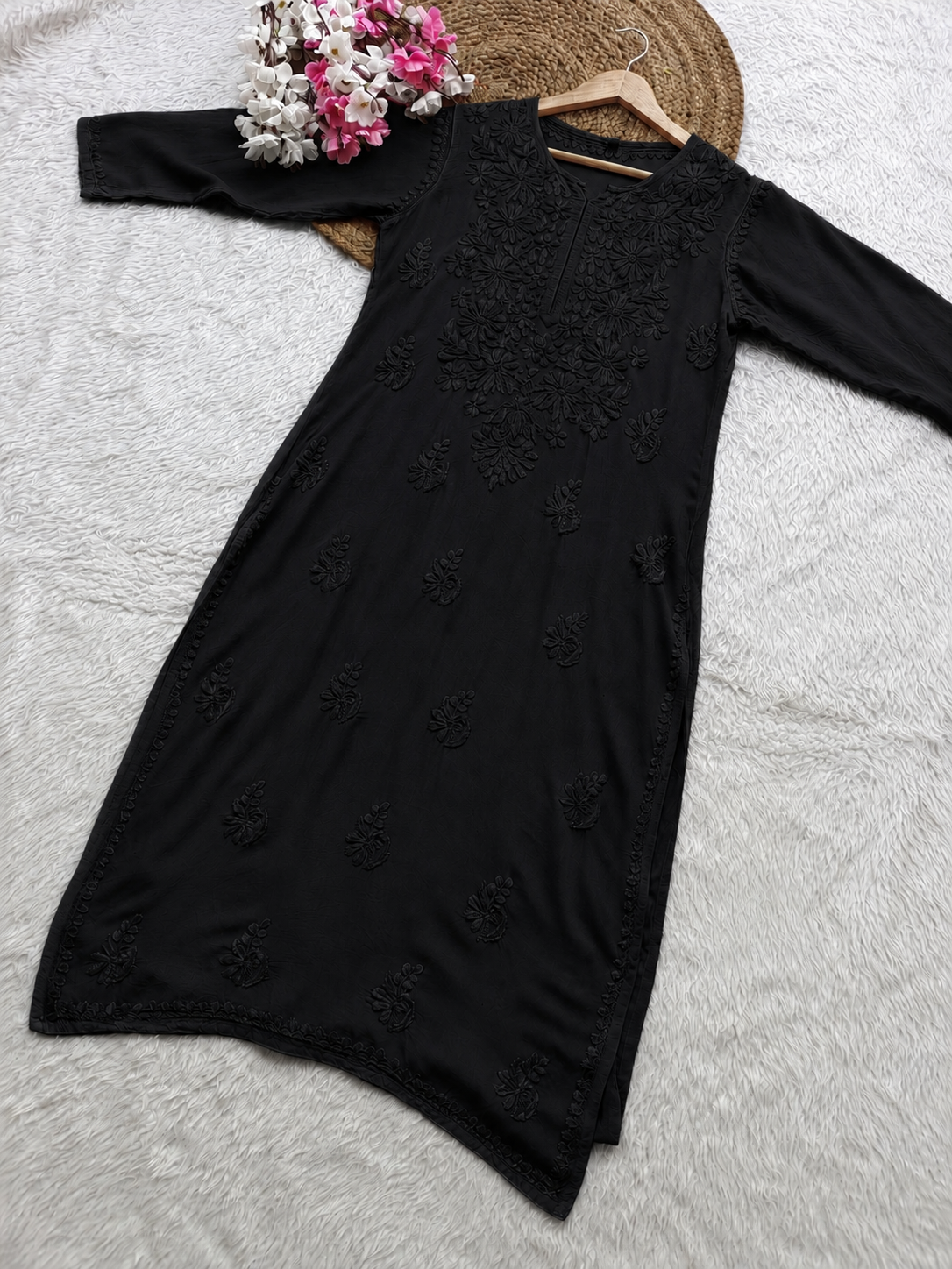 Soft Rayon Fabric Handwork Kurti