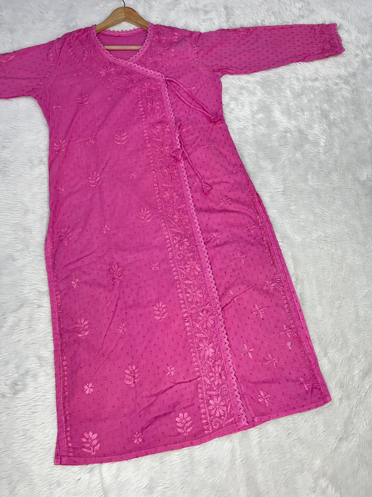 Anjali Rana Dobby Cotton Handwork Angrakha