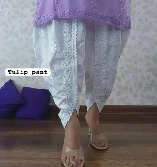 Chikankari Handwork Tulip Pant