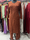 Rayon Fabric Heavy Jaal Work Chikankari kurti & Palazzo Set