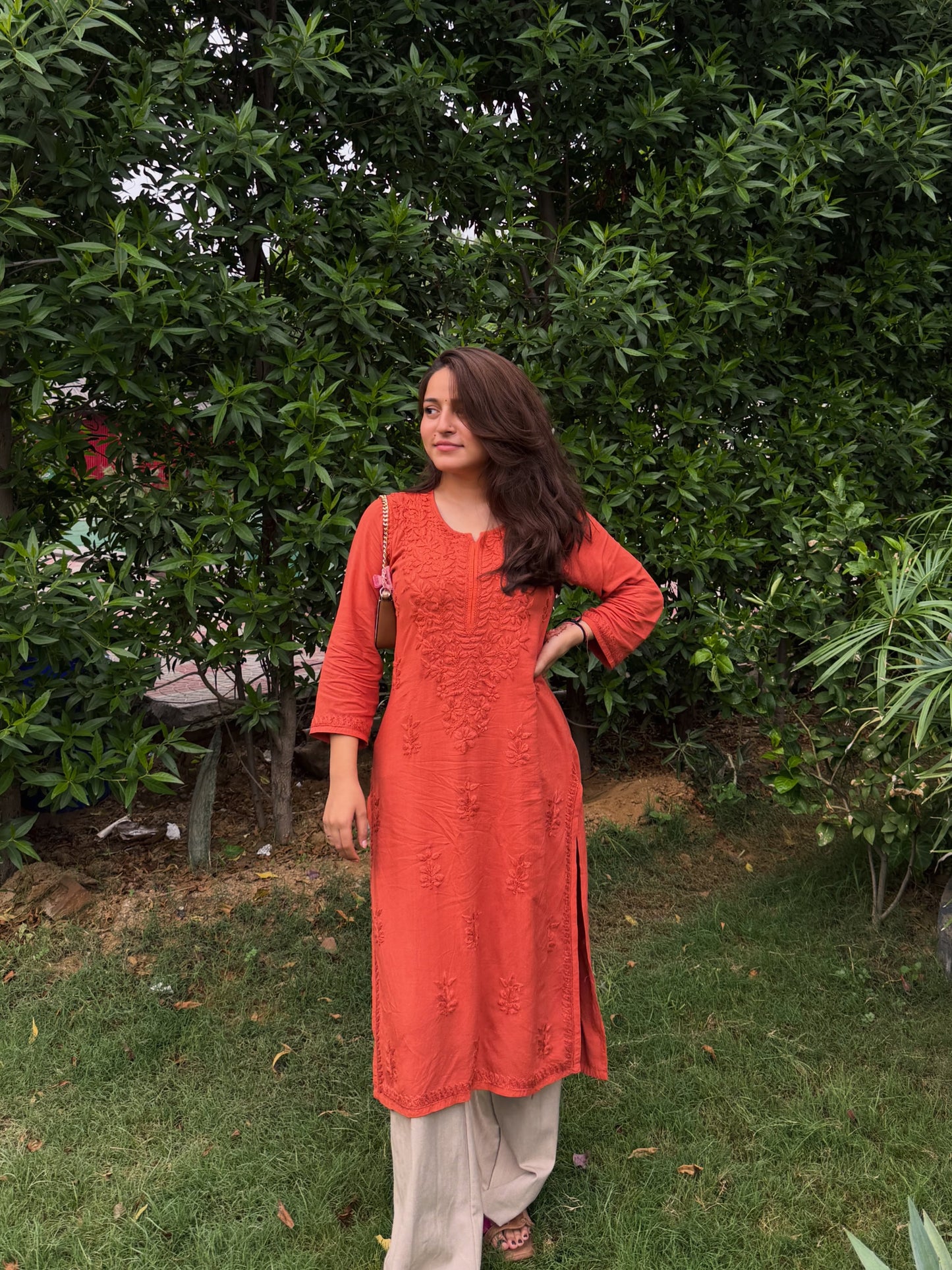 Soft Rayon Fabric Handwork Kurti