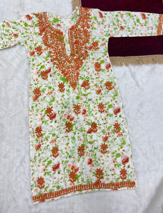 Chikankari Mul Cotton Premium kurti