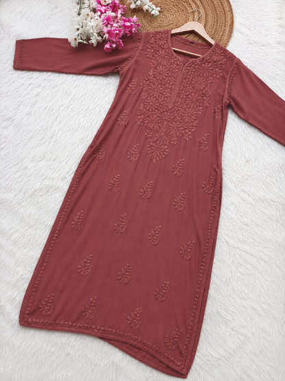 Soft Rayon Fabric Handwork Kurti