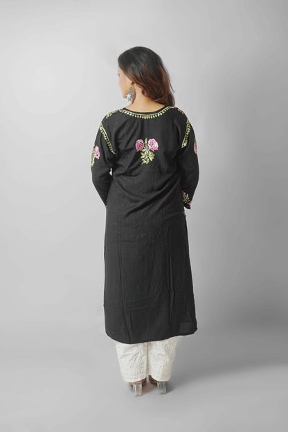 Rayon Fabric Dual Thread Soft Heavy Embroidered kurta