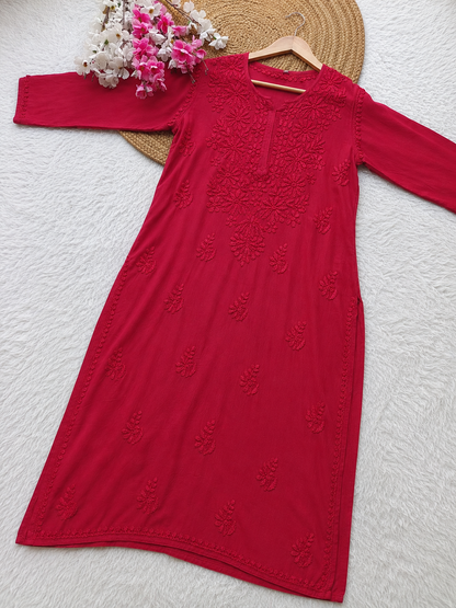 Soft Rayon Fabric Handwork Kurti
