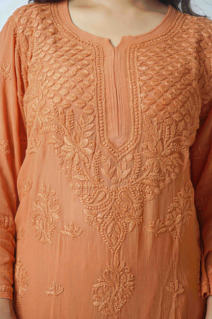 Premium Viscose Chikankari Kurti Palazzo Set