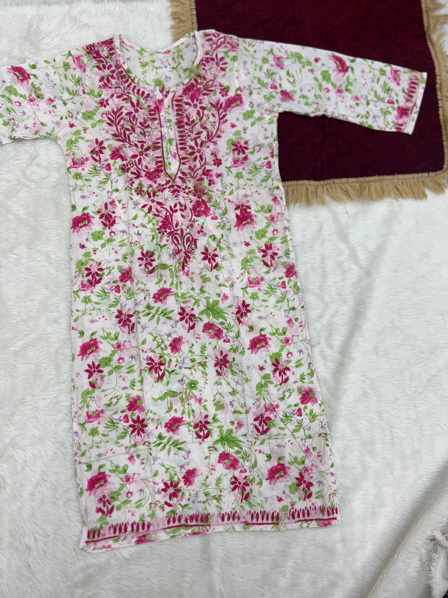 Chikankari Mul Cotton Premium kurti