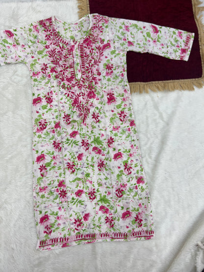 Chikankari Mul Cotton Premium kurti