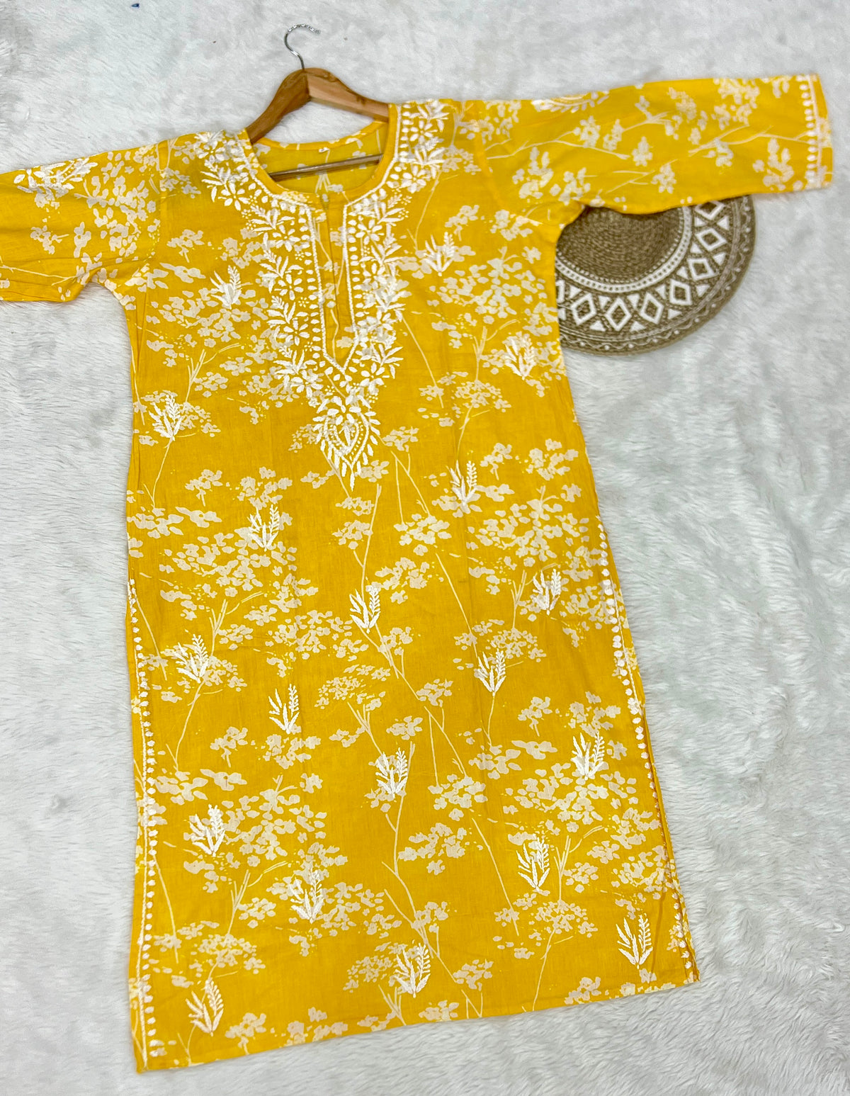 Mul Cotton Chikankari Kurta for Women | Soft Hand Embroidered Summer Wear