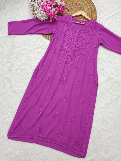 Soft Rayon Fabric Handwork Kurti