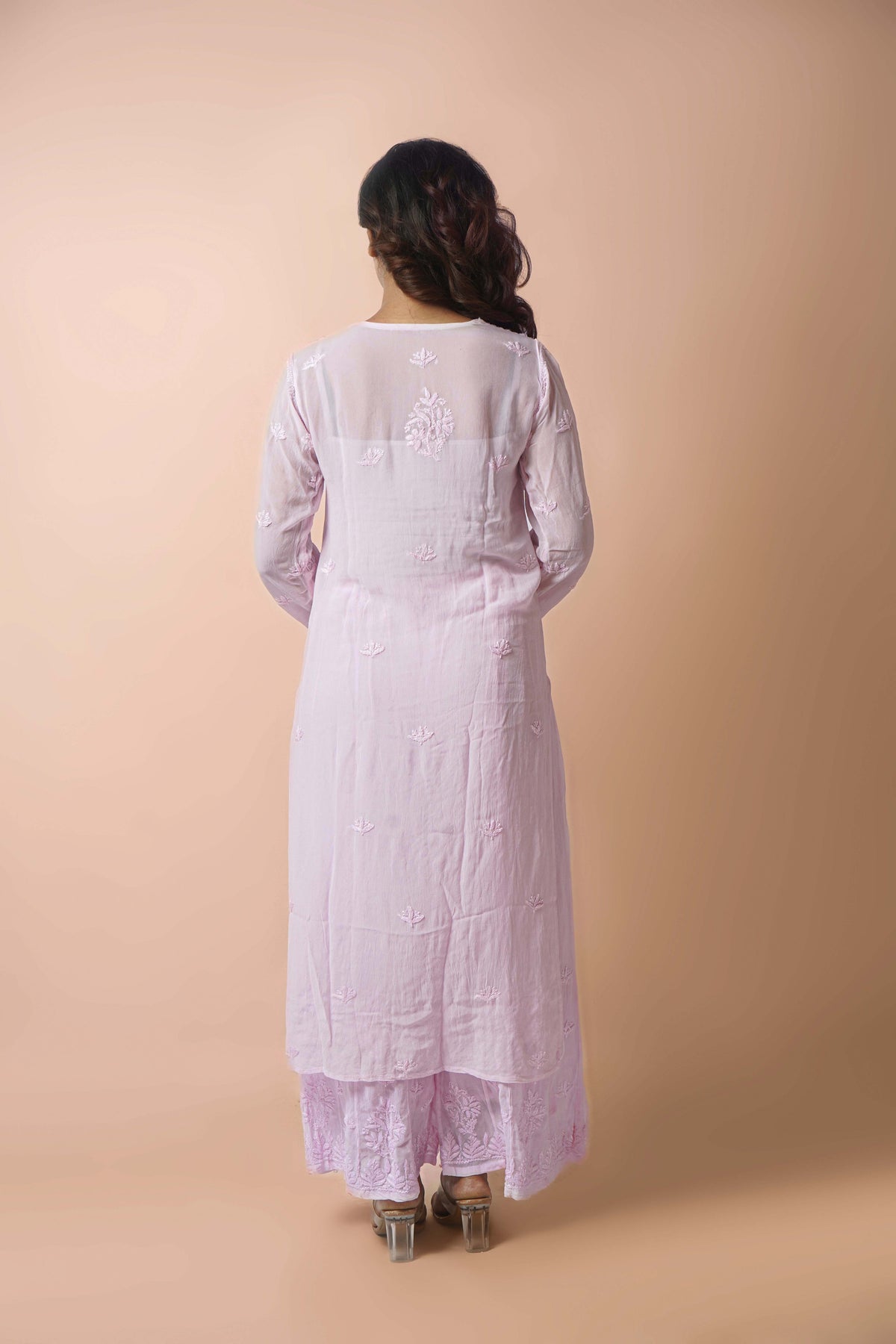 Premium Viscose Chikankari Kurti Palazzo Set