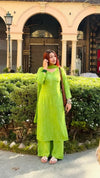 (Plus Size Available)Elegant Soft Rayon Lucknowi Chikankari 3-Piece Suit Set