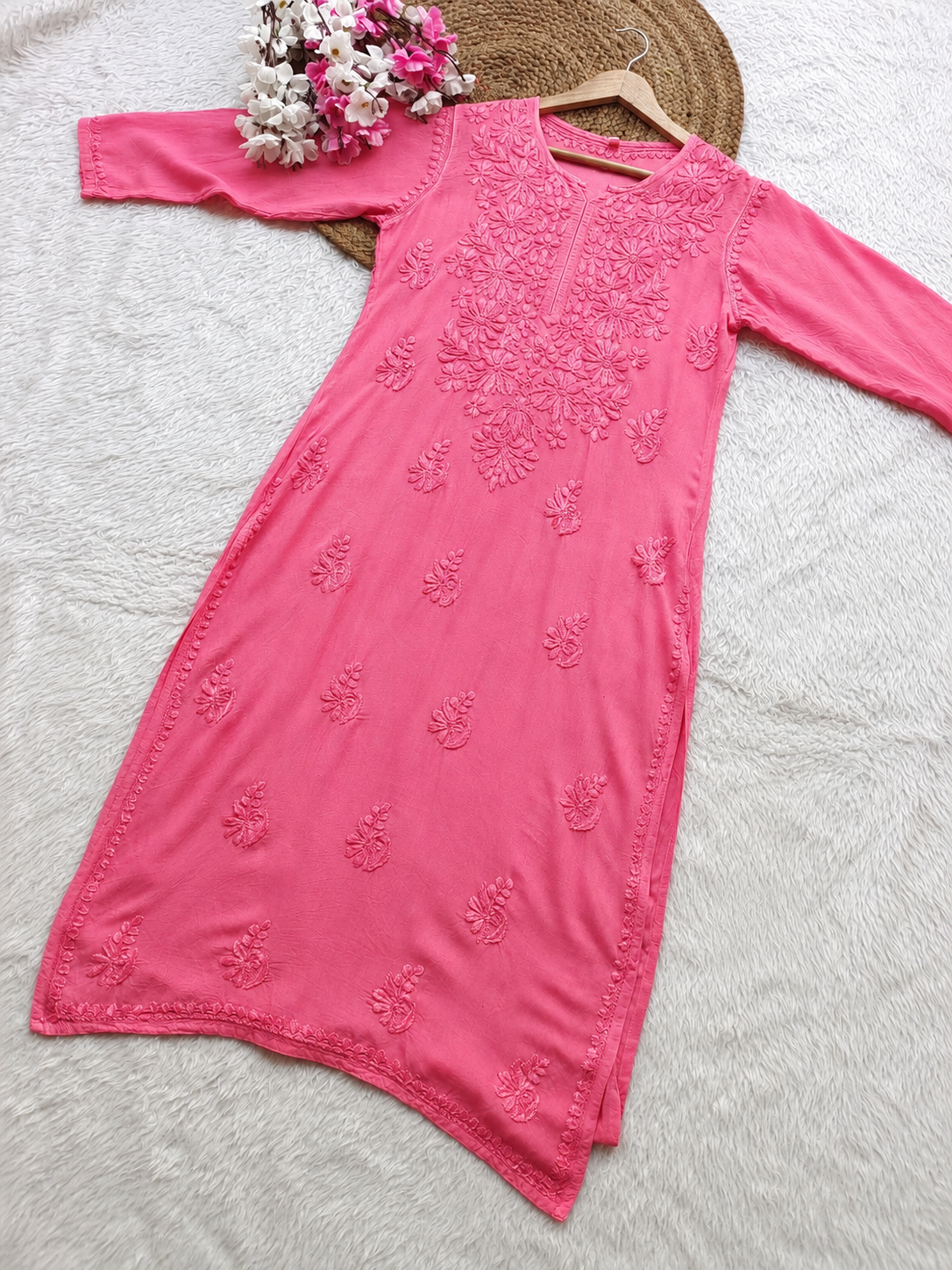 Soft Rayon Fabric Handwork Kurti