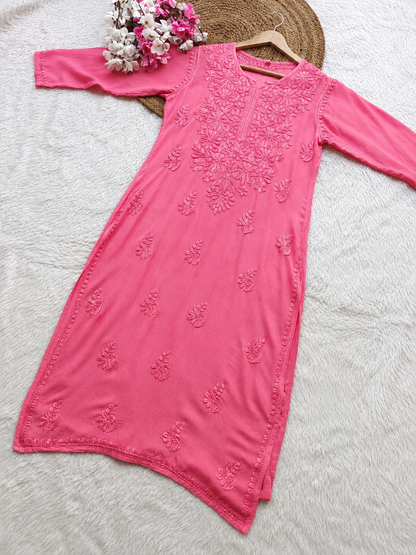 Soft Rayon Fabric Handwork Kurti