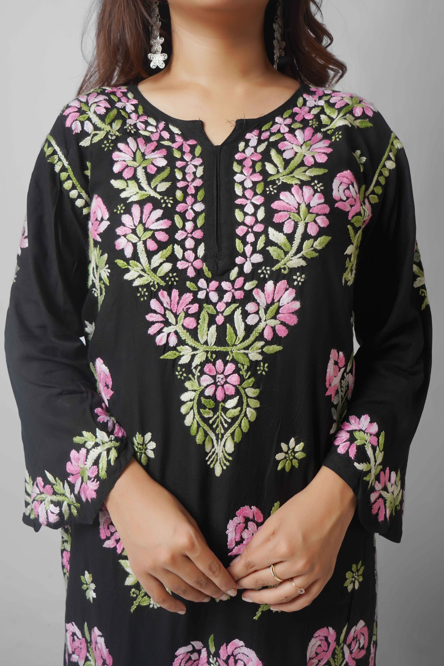Rayon Fabric Dual Thread Soft Heavy Embroidered kurta