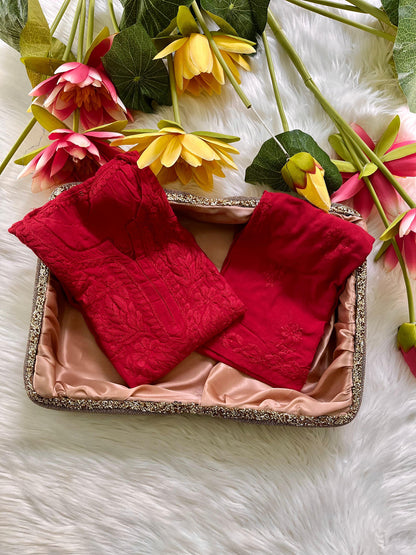 Premium Rayon Fabric Handwork  Kurti Palazzo Set