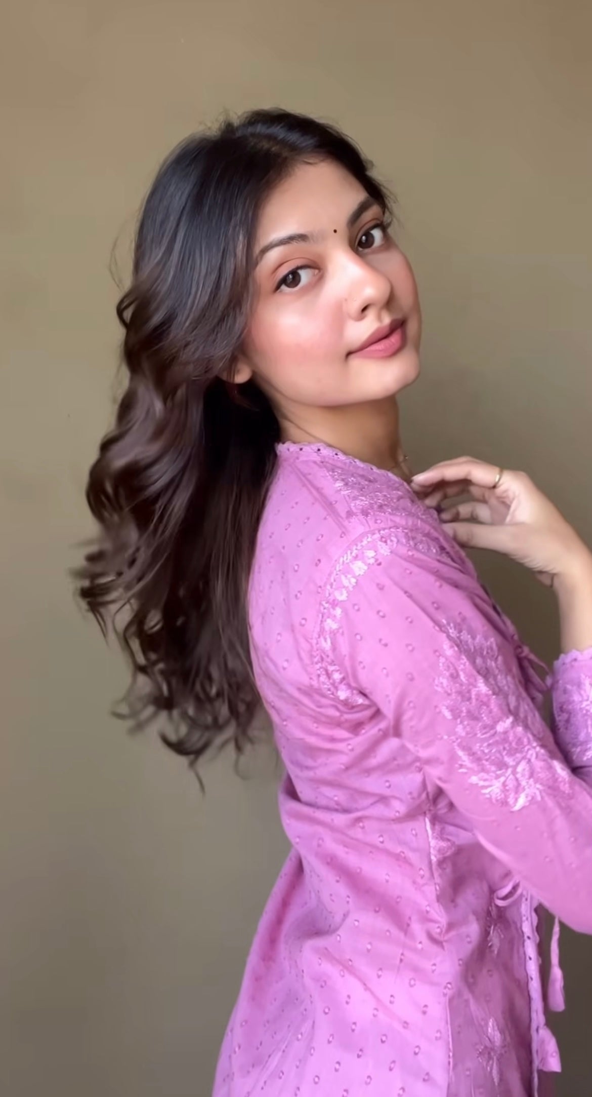 Anjali Rana Dobby Cotton Handwork Angrakha