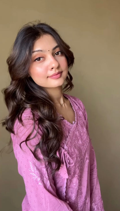 Anjali Rana Dobby Cotton Handwork Angrakha