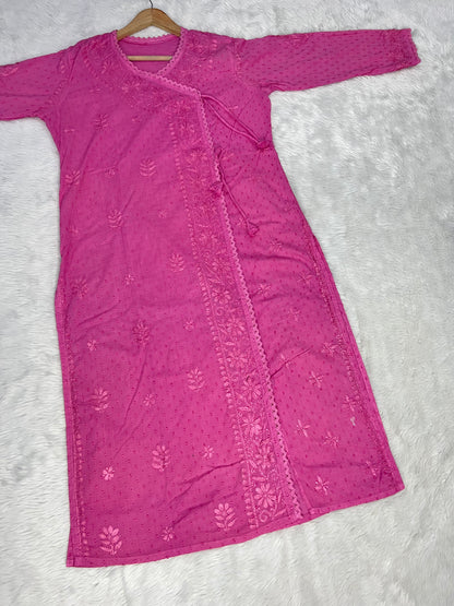 Anjali Rana Dobby Cotton Handwork Angrakha