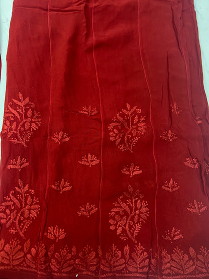 Premium Viscose Chikankari Kurti Palazzo Set