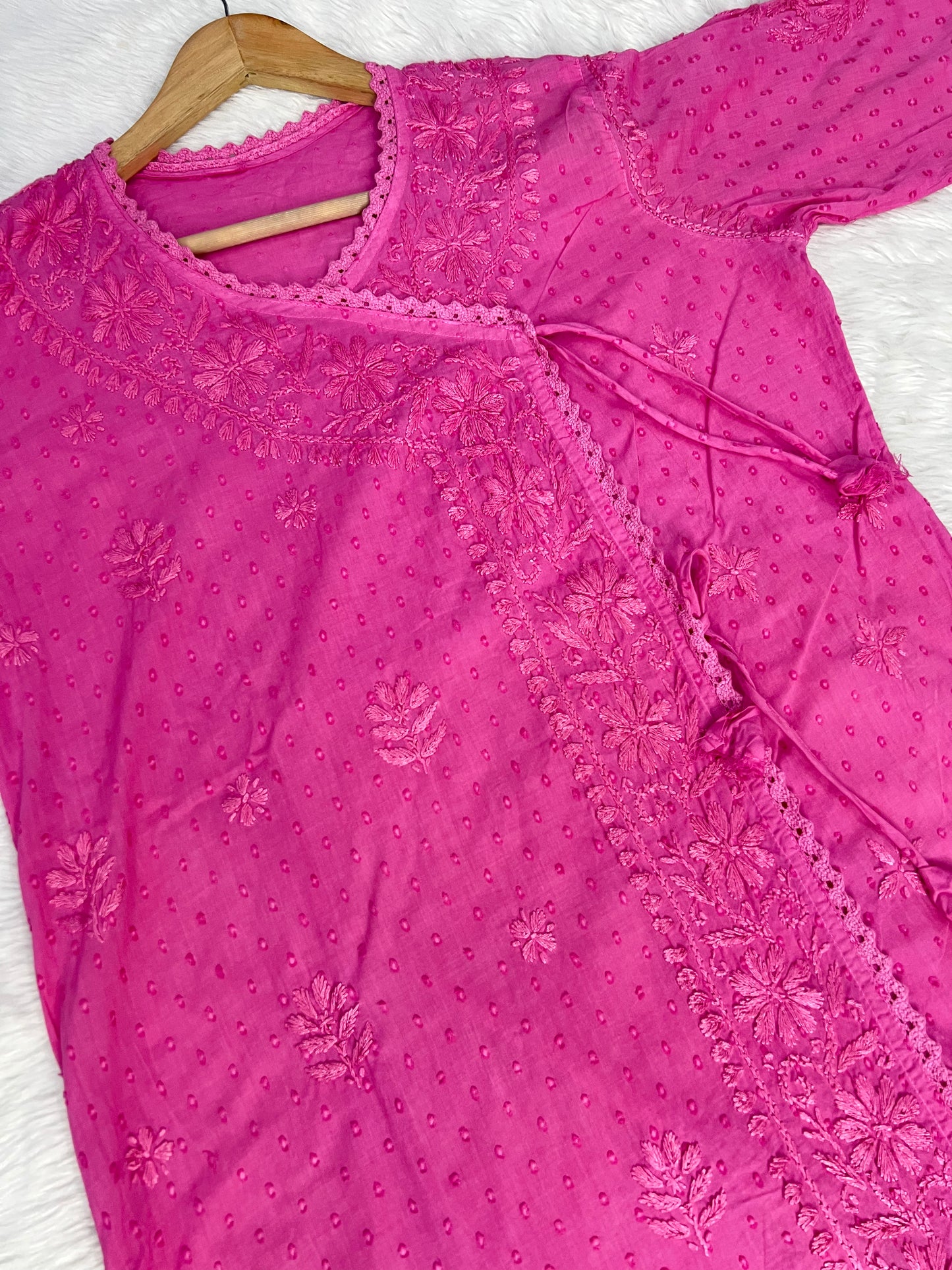 Anjali Rana Dobby Cotton Handwork Angrakha