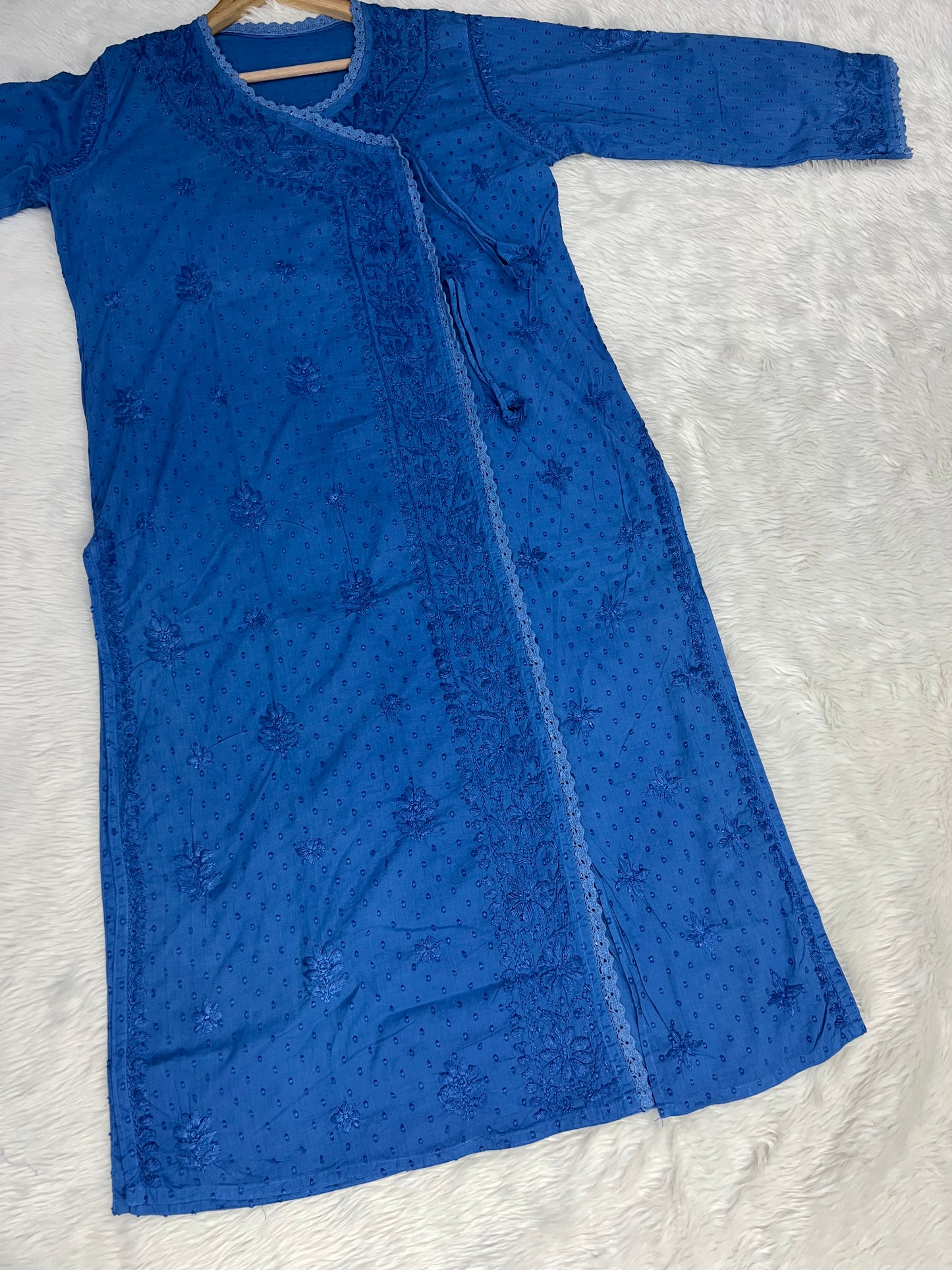 Anjali Rana Dobby Cotton Handwork Angrakha