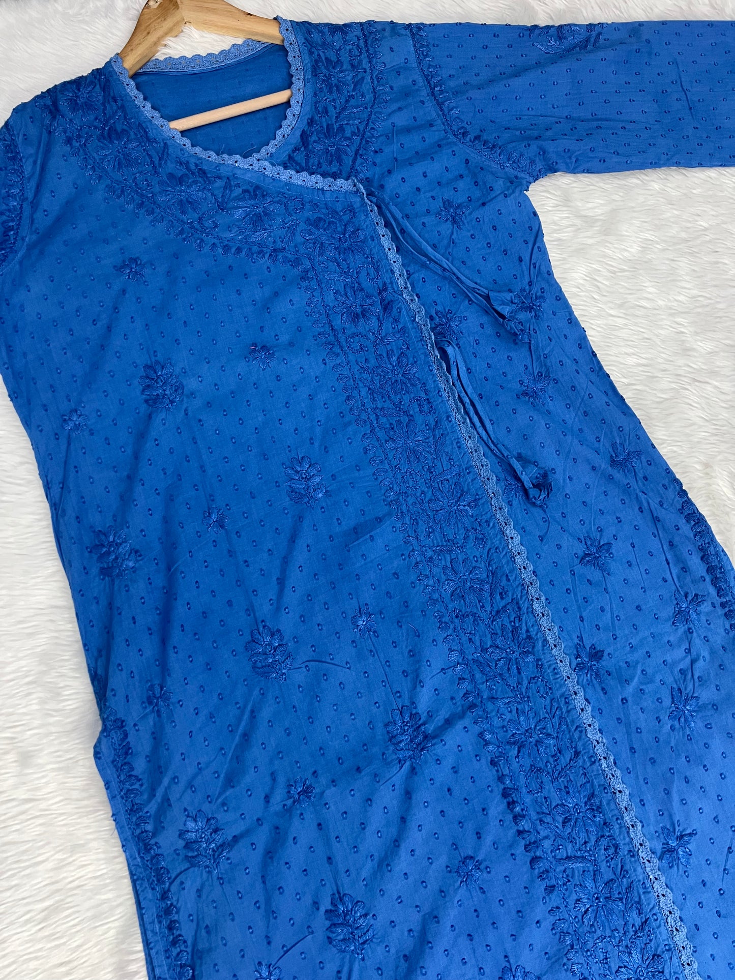 Anjali Rana Dobby Cotton Handwork Angrakha