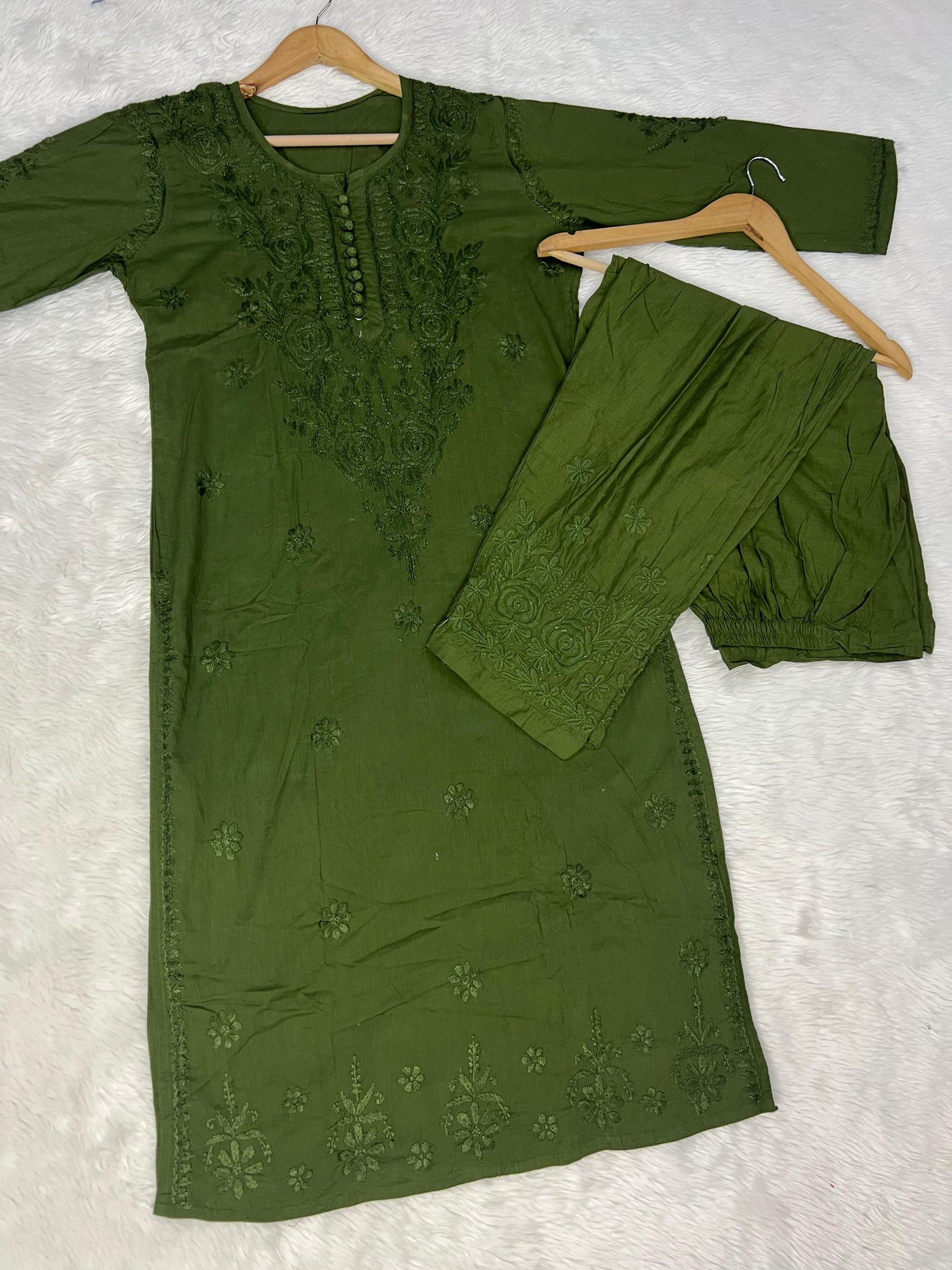 Dobby Cotton Chikankari 3 Pcs Set