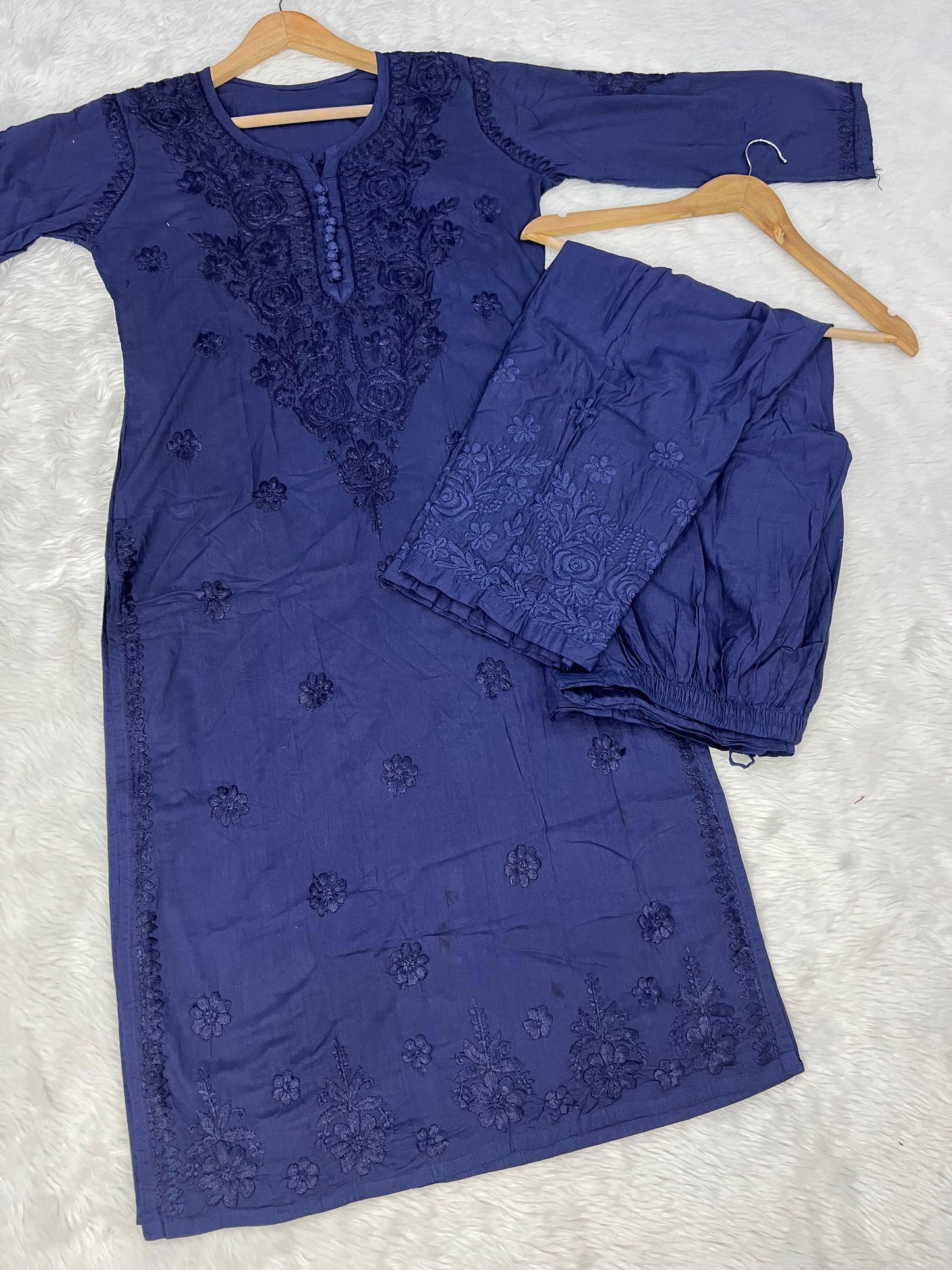 Dobby Cotton Chikankari 3 Pcs Set