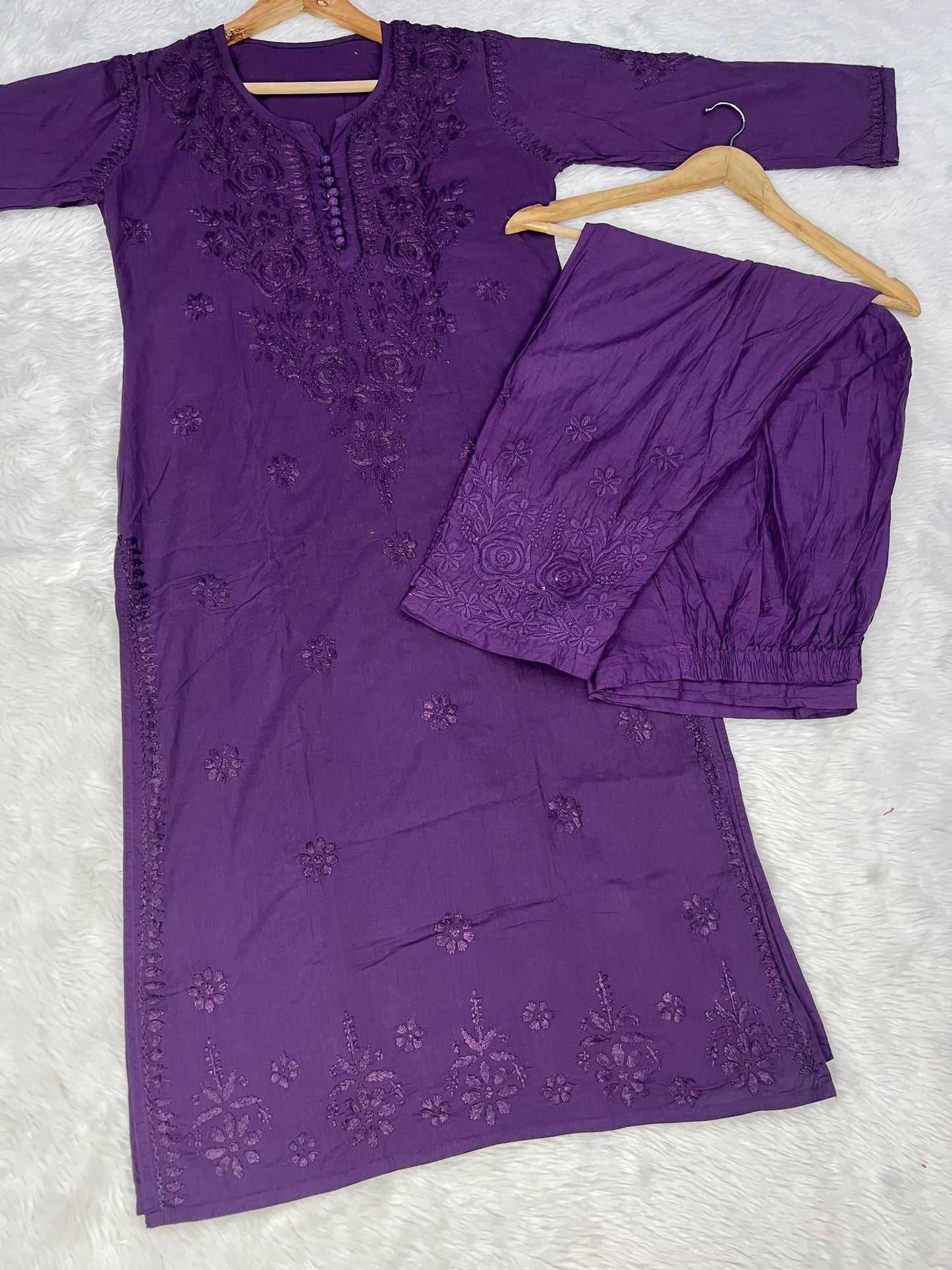 Dobby Cotton Chikankari 3 Pcs Set