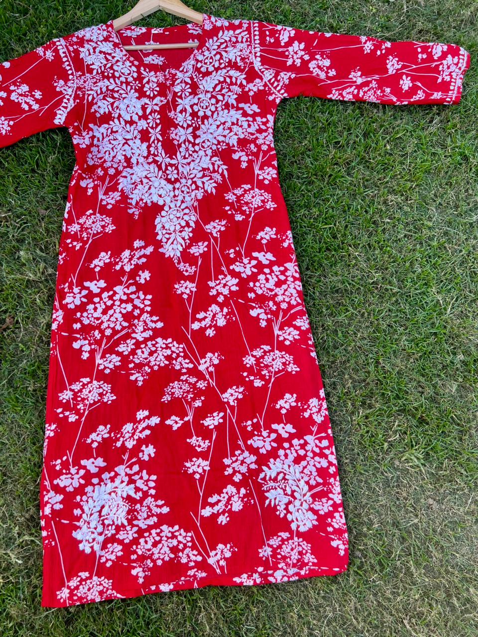 Mul Cotton Chikankari Kurta for Women | Soft Hand Embroidered Summer Wear