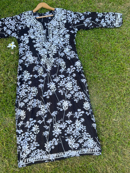 Mul Cotton Chikankari Kurta for Women | Soft Hand Embroidered Summer Wear