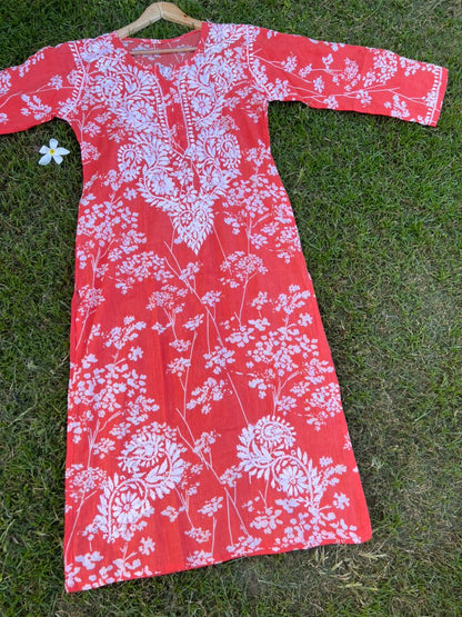Mul Cotton Chikankari Kurta for Women | Soft Hand Embroidered Summer Wear