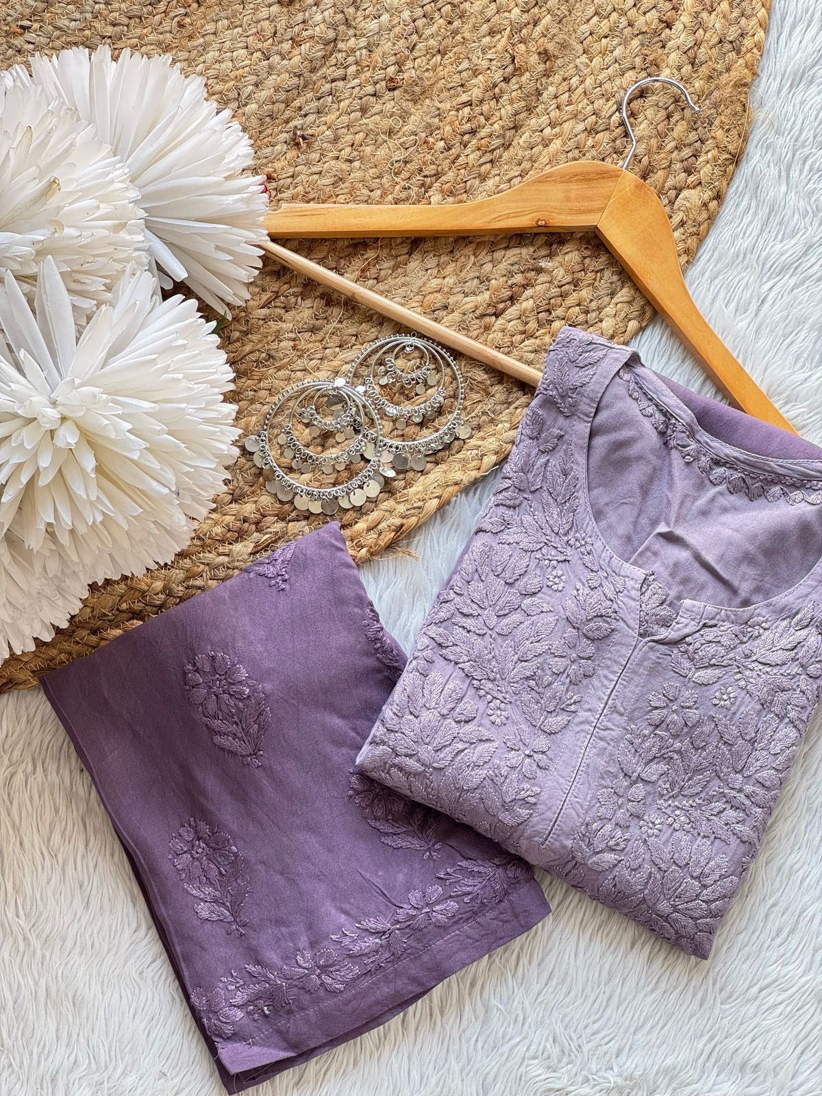 Premium Rayon Fabric Handwork  Kurti Palazzo Set