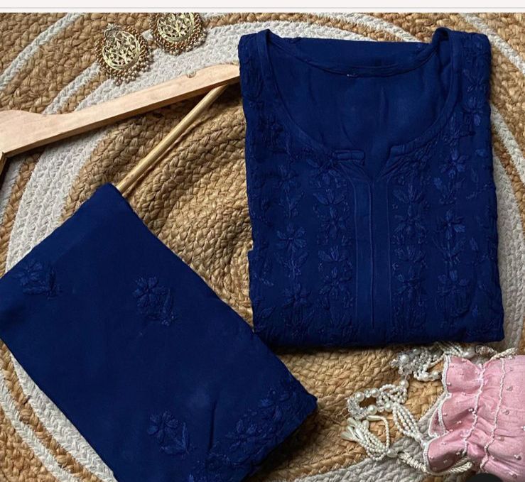 Premium Rayon Fabric Handwork  Kurti Palazzo Set