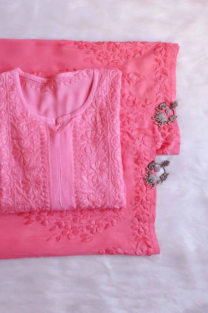 Premium Rayon Fabric Handwork  Kurti Palazzo Set