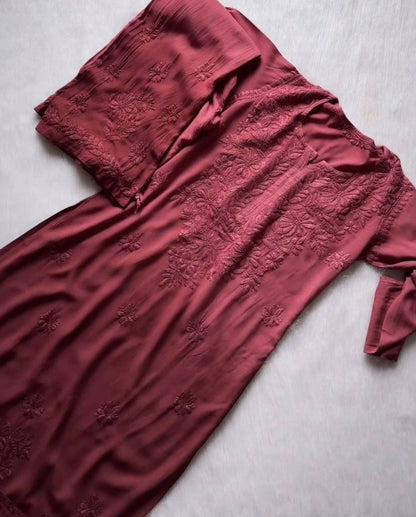 Premium Rayon Fabric Handwork  Kurti Palazzo Set