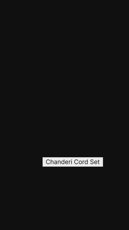 Chanderi Cotton Handwork  Cord Set